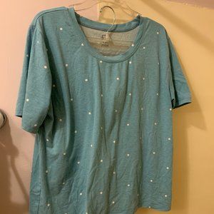 FELINA Womens' Baby Doll Pajamas/Lounge Set, Size XL Rayon Blend. Polka Dots